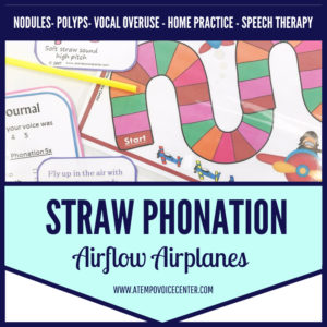 Voice Therapy Airflow Airplanes Straw Phonation for Speech Therapy