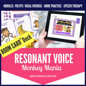 BOOM Cards™ Voice Therapy Monkey Mania