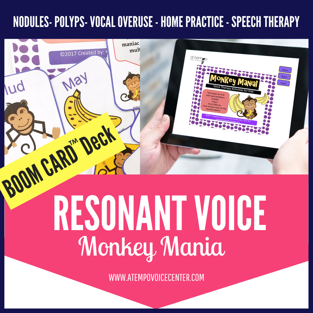 BOOM Cards™ Voice Therapy Monkey Mania