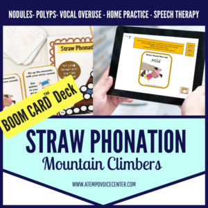 BOOM Cards™ Voice Therapy Straw Phonation Mountain Climbers