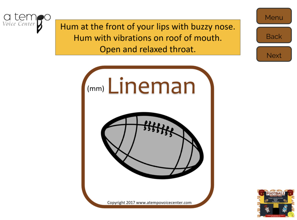 BOOM CARD™ DECK Resonant Voice Therapy Football for Speech Therapy Telepractice - Image 3
