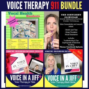 Voice Therapy 911 Bundle for Speech Therapy