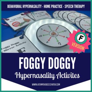 Foggy Doggy Hypernasality Activities "F" Version