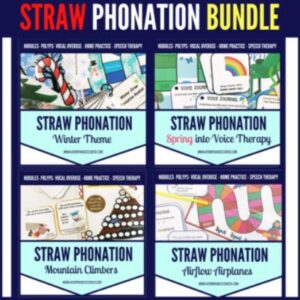 Straw Phonation Voice Therapy Bundle for Speech Therapy